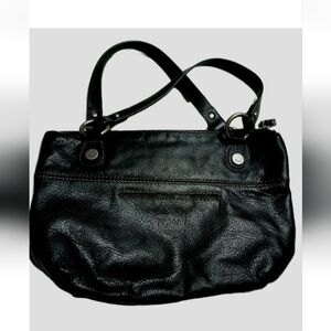 Vintage Fossil Black Leather crossbody Bags Women Zb2870 Y2k Multi Compartment